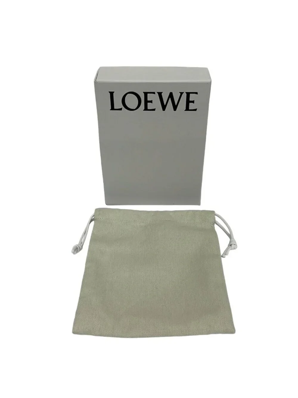 Loewe Bifold Wallet Puzzle Compact Light Brown Light Blue Da Leather